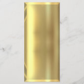 Zwart & Gouden Bar Elegante Huwelijksreceptie Menu (Achterkant)