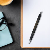 Zwart gouden bedrijfsnaam website pen