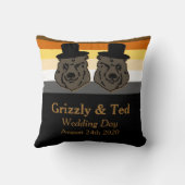 Zwart-gouden Beer Vlag Pillow Gay Weddenschap Gift Kussen (Achterkant)