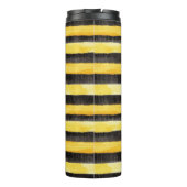 Zwart Gouden Bijen Strepen Geel Thermosbeker (Achterkant)