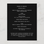 Zwart gouden bloemen foto begrafenis programma (Achterkant)