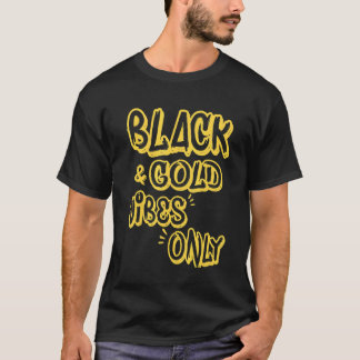 Zwart-gouden blokjes Alleen Spaardag High School T-shirt