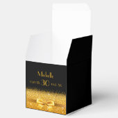 Zwart gouden boog dank u verjaardagsfeestje bedankdoosjes (Geopend)