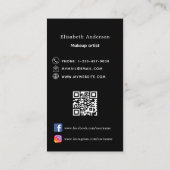 Zwart gouden boog logo Qr code social media Visitekaartje (Achterkant)