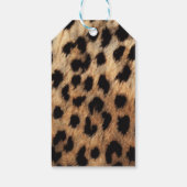 Zwart Gouden Boog Luipaard Cheetah Dier Print Favo Cadeaulabel (Achterkant)
