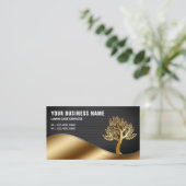 Zwart Gouden Boom Tuinieren Landscaping Gazonverzo Visitekaartje (Staand voorkant)
