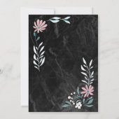 Zwart Gouden Bruidsfeest Uitnodiging (Achterkant)