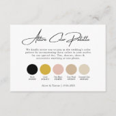 Zwart gouden bruiloft + neutraal kleurenpalet informatiekaartje (Voorkant)