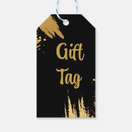 Zwart-gouden cadeaukaartje cadeaulabel