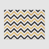 Zwart-gouden Chevron Tissuepapier (Voorkant)