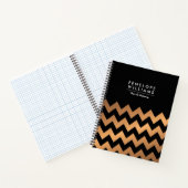Zwart Gouden Chevrons Notitieboek (Binnen)
