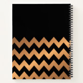 Zwart Gouden Chevrons Notitieboek (Achterkant)