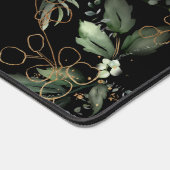 Zwart Gouden Cirkels Eucalyptus Elegant Grote Muis Bureaumat (Hoek)