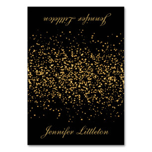 Zwart-gouden Confetti   Kaarten plaatsen