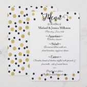 Zwart Gouden Confetti Menu (Voorkant / Achterkant)