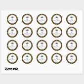Zwart, Gouden Damast 50e Jubileum Sticker 2 (Vel)