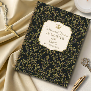 Zwart Gouden Damast Dochter van de Koning Notitieboek