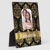 Zwart-gouden damesgas fotoplaat (Zijkant)