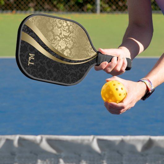 Zwart-gouden damesgas pickleball paddle (Insitu)