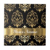 Zwart-gouden dampmasker tegeltje (Voorkant)