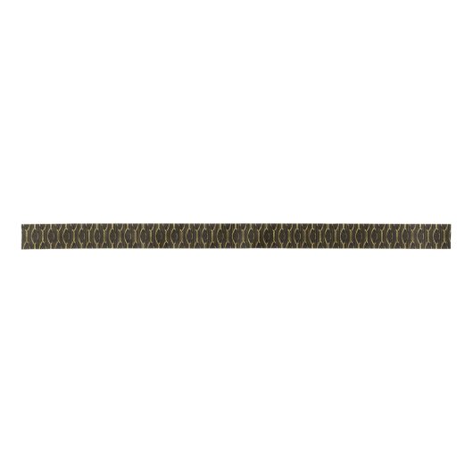 Zwart gouden deco-patroon, lint (Voorkant)