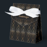 Zwart Gouden Deco Tent Bedankdoosjes<br><div class="desc">*Aanpassen door uw tekst toe te voegen of het tegelpatroon te vergroten/verkleinen.</div>