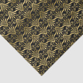 Zwart gouden decopatroonweefsel tissuepapier (Detail)