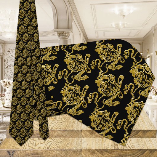 Zwart-gouden draagtas stropdas