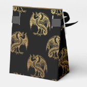 Zwart gouden drakenpatroon, gunstig vak bedankdoosjes (Achterkant)