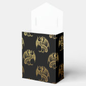 Zwart gouden drakenpatroon, gunstig vak bedankdoosjes (Geopend)