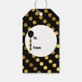 Zwart & Gouden Eenhoorn Cadeaulabel (Achterkant)