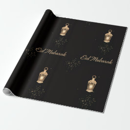 Zwart/Gouden Eid Inpakpapier