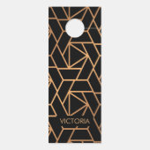 Zwart-gouden elegant patroon deurhanger (Achterkant)