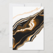 Zwart, gouden en witte marmer met een vloeiend kun kaart (Achterkant)