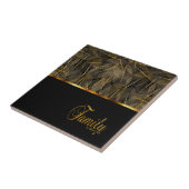 Zwart-gouden familie is altijd oud tegeltje (Zijkant)
