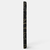 Zwart Gouden Florale Gepersonaliseerde Case-Mate iPhone Case (Achterkant/links)
