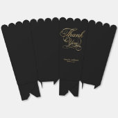 Zwart & Gouden Folie Dank u Kalligrafie Trouwen Bedankdoosjes (Ongevouwen)
