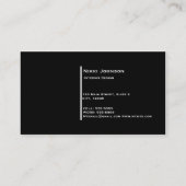 Zwart Gouden Folie Glam Confetti Stippen Visitekaa Visitekaartje (Achterkant)