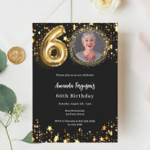 Zwart gouden foto sterren 60ste verjaardag