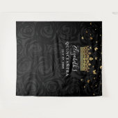 Zwart-gouden fotoachtergrond wandkleed (Voorkant (horizontaal))