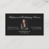 Zwart-gouden fotoboekjes visitekaartje (Achterkant)