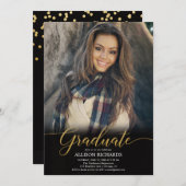 Zwart gouden fotograaf, modern elegant kaart (Voorkant / Achterkant)