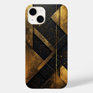 Zwart Gouden Geometrisch Ontwerp Case-Mate iPhone 14 Hoesje