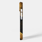 Zwart Gouden Geometrisch Ontwerp Case-Mate iPhone Case (Achterkant / Links)