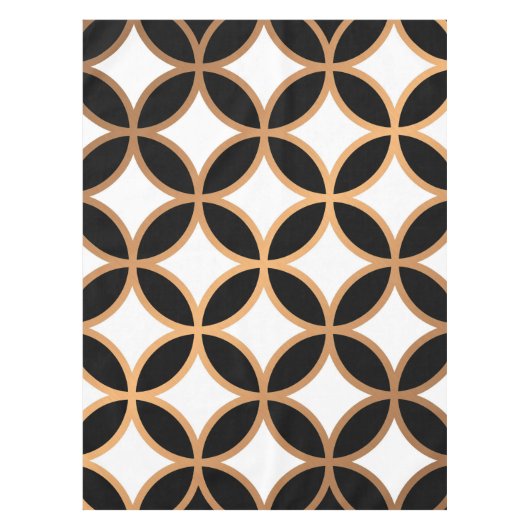 Zwart-gouden geometrisch tafelkleed (Voorkant)