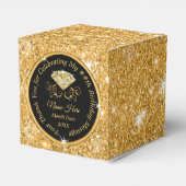 Zwart-gouden gevierdozen bedankdoosjes (Achterkant)