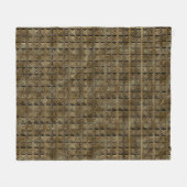 Zwart-gouden Grieks sleutelpatroon Fleece Deken (Voorkant (Horizontaal))