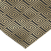 Zwart-gouden Grieks sleutelpatroon Korte Tafelloper (Hoek)