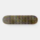 Zwart-gouden Grieks sleutelpatroon Persoonlijk Skateboard (Horizontaal)