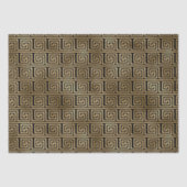 Zwart-gouden Grieks sleutelpatroon Tissuepapier (Voorkant)